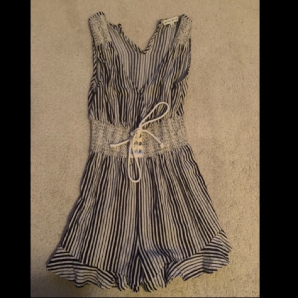 HayStacks Nautical Striped Romper ; NEVER WORN